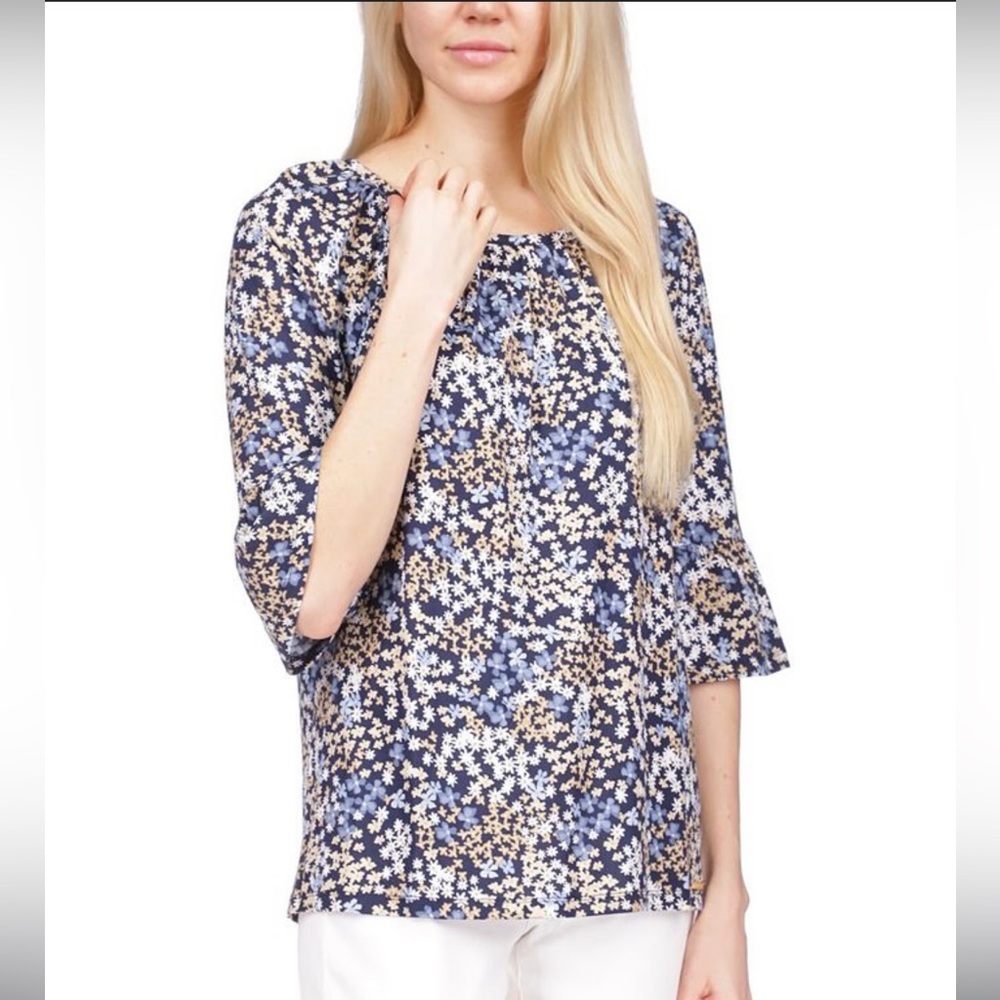 Michael kors floral flare sleeve top